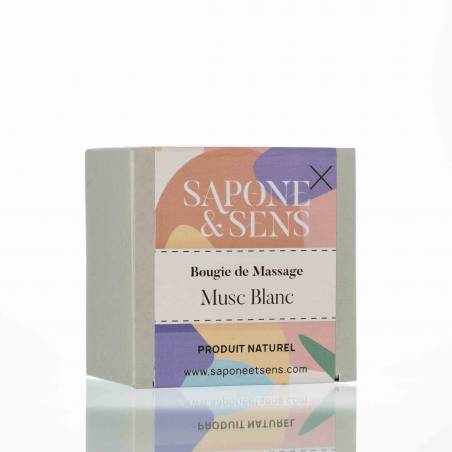 Candela da massaggio al muschio bianco